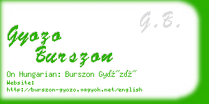 gyozo burszon business card